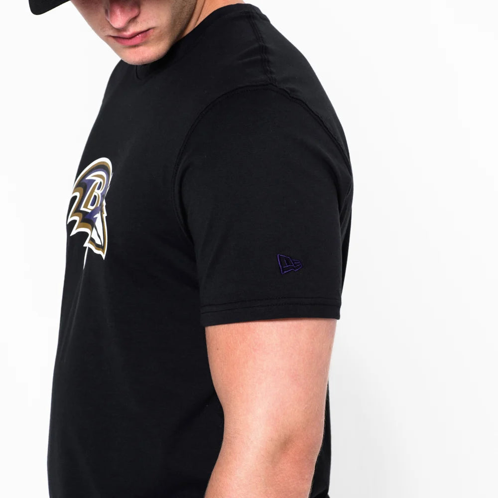 T-Shirt Baltimore Ravens Team Logo nera