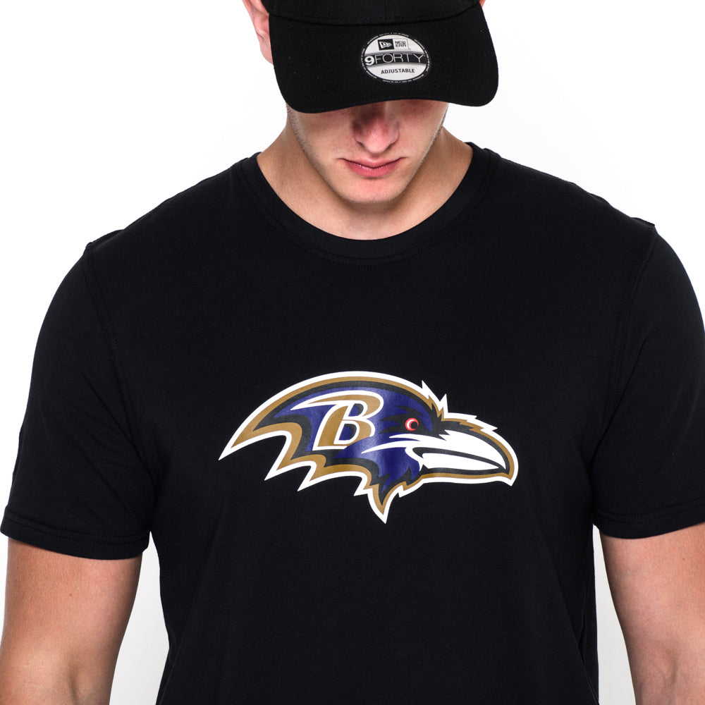 T-Shirt Baltimore Ravens Team Logo nera