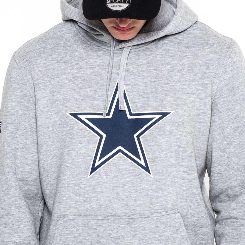 Felpa con cappuccio Dallas Cowboys Team Logo grigia