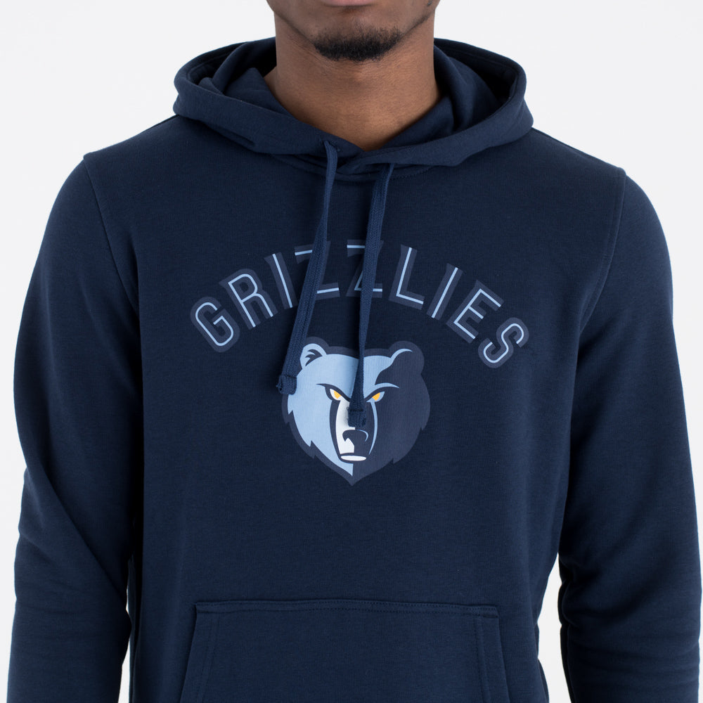 Felpa con cappuccio Memphis Grizzlies Team Logo Blu Navy