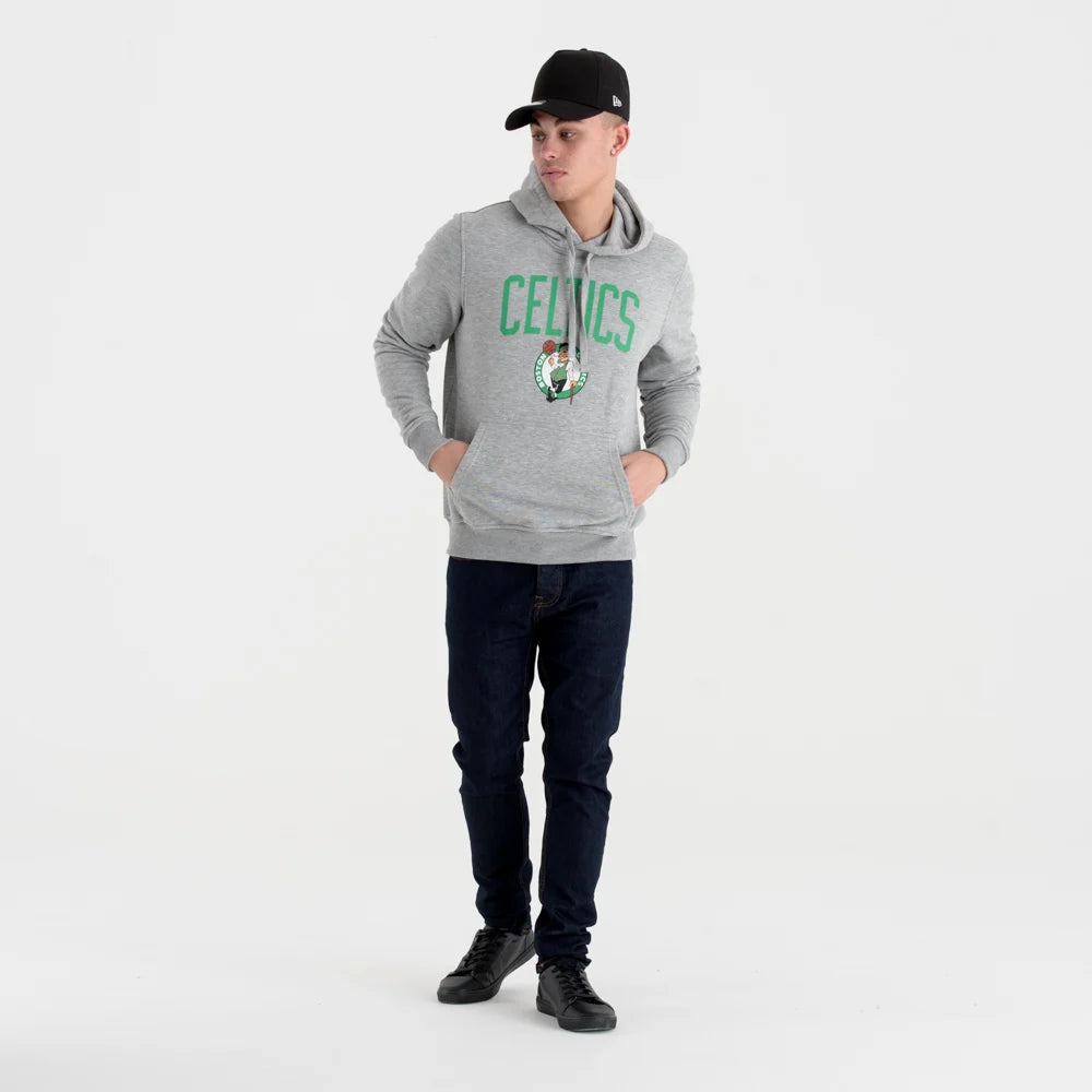 Felpa con cappuccio Boston Celtics Team Logo grigia