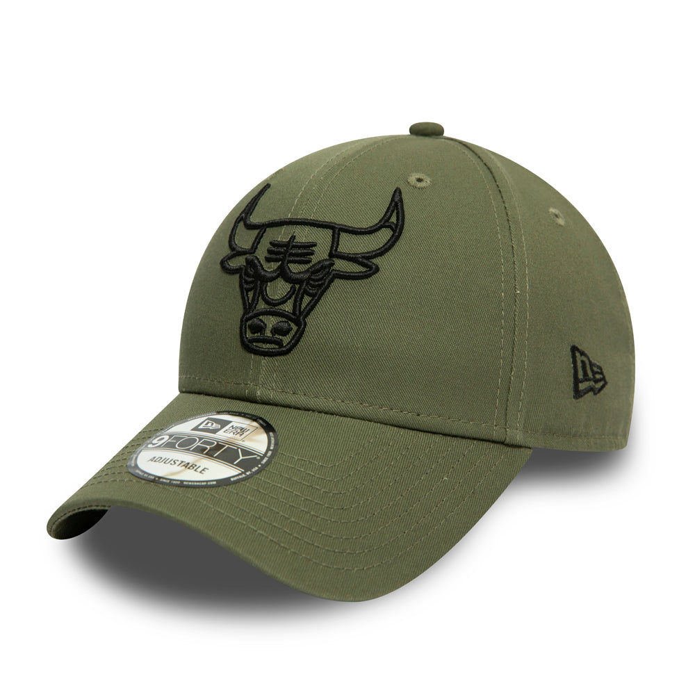 Cappellino 9FORTY Regolabile Chicago Bulls Essential Outline verde khaki