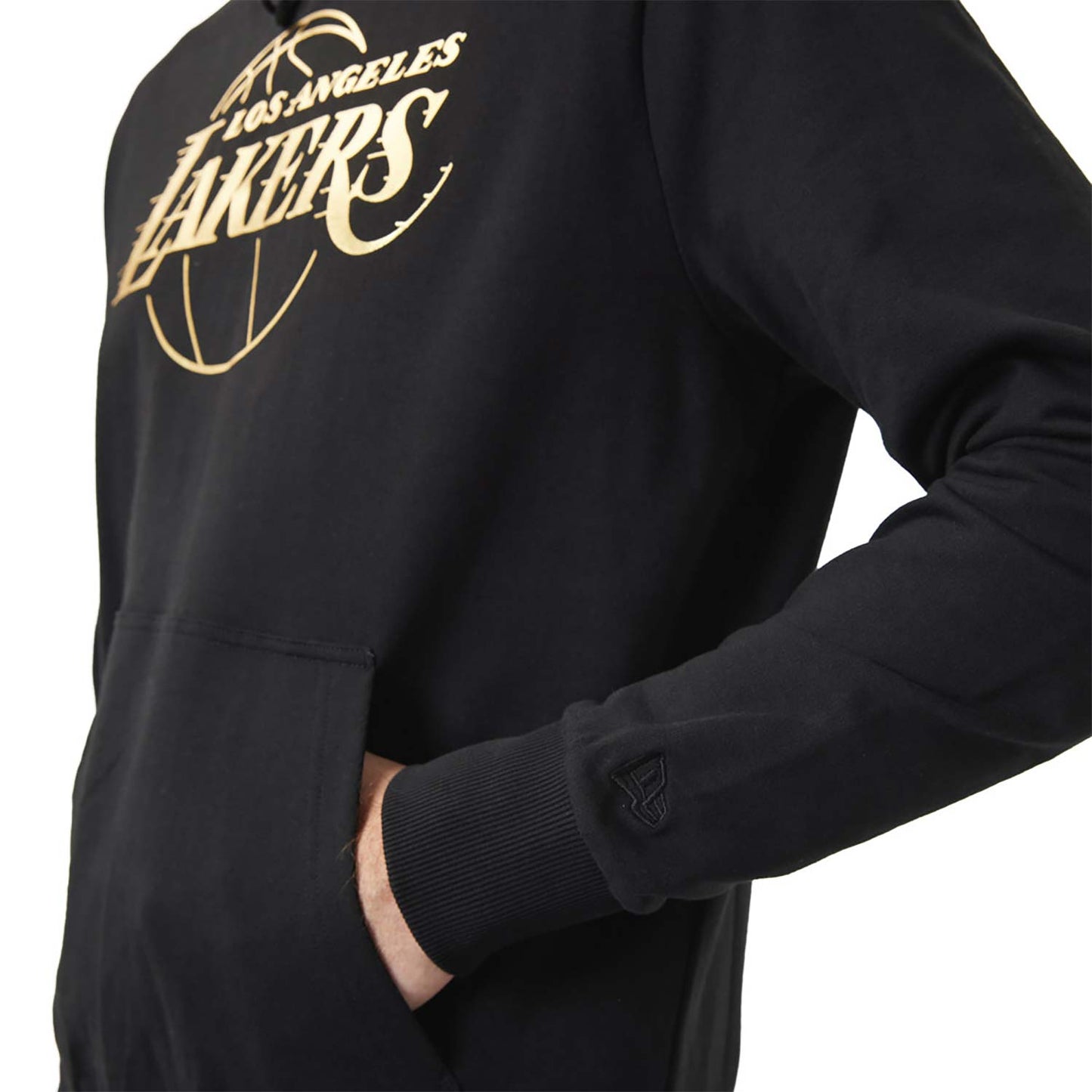 Felpa con cappuccio LA Lakers NBA Foil nera