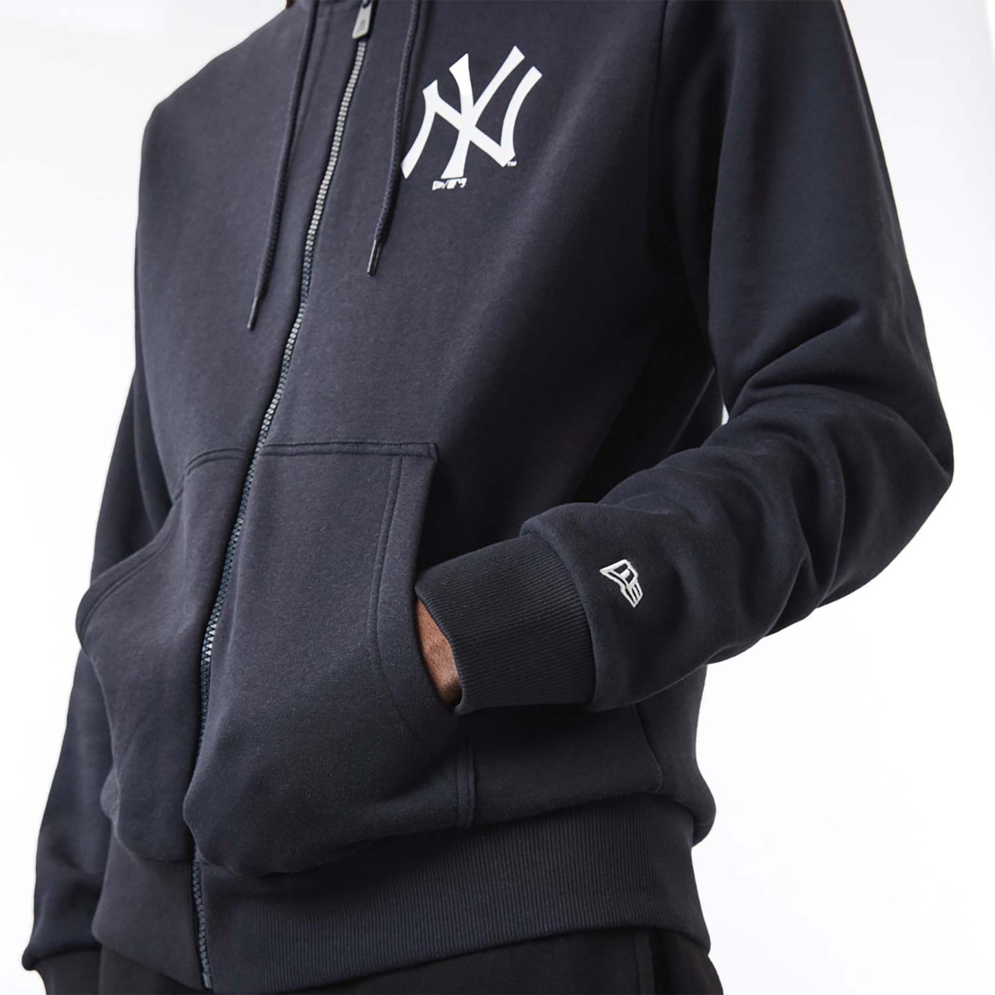 Felpa con cappuccio e zip New York Yankees MLB League Essential Blu Navy