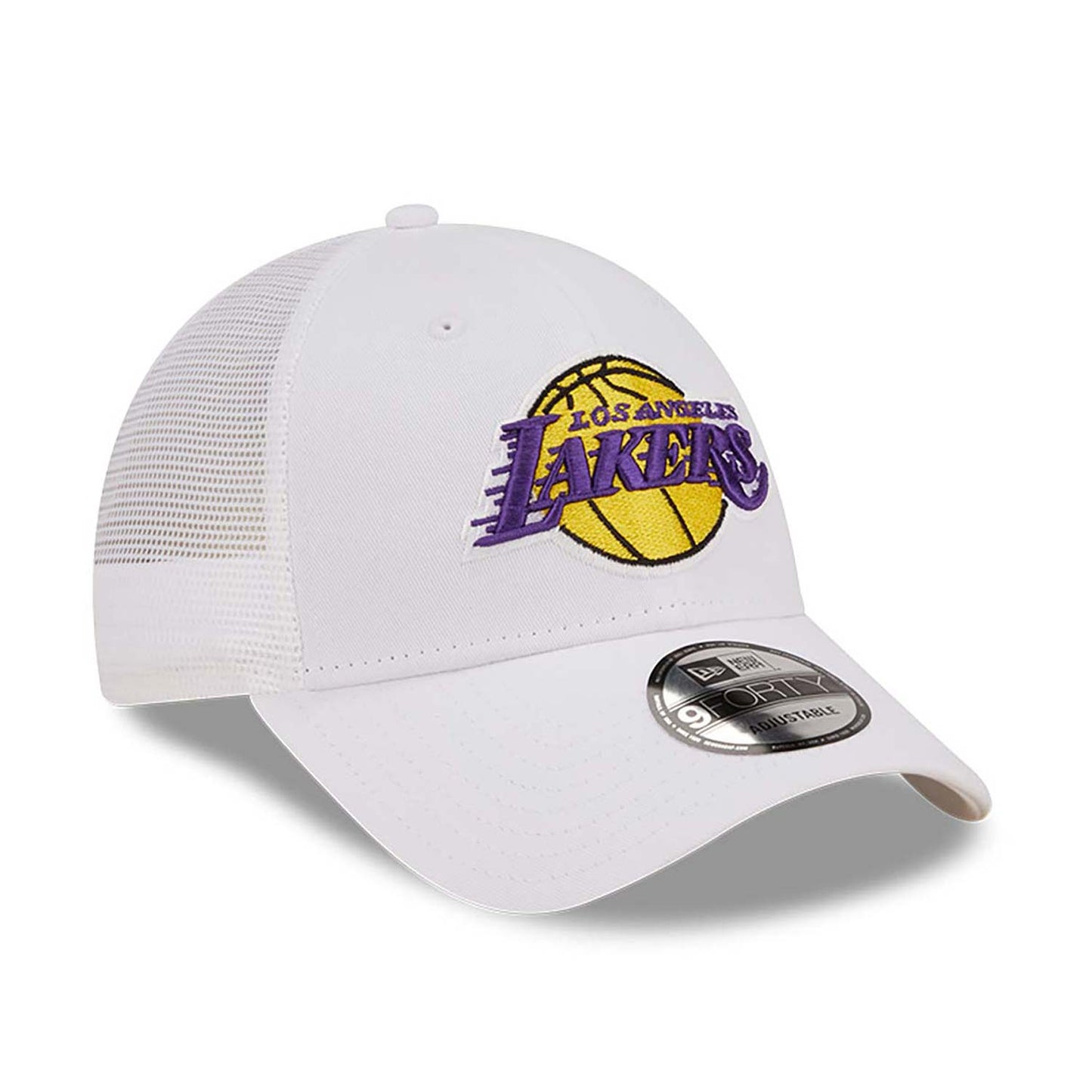 Cappellino 9FORTY A-Frame Trucker LA Lakers Home Field Bianco