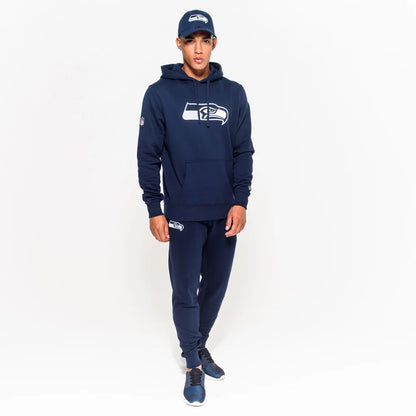 Felpa con cappuccio Seattle Seahawks Team logo blu