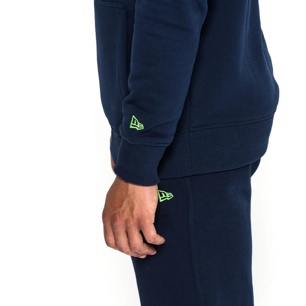 Felpa con cappuccio Seattle Seahawks Team logo blu