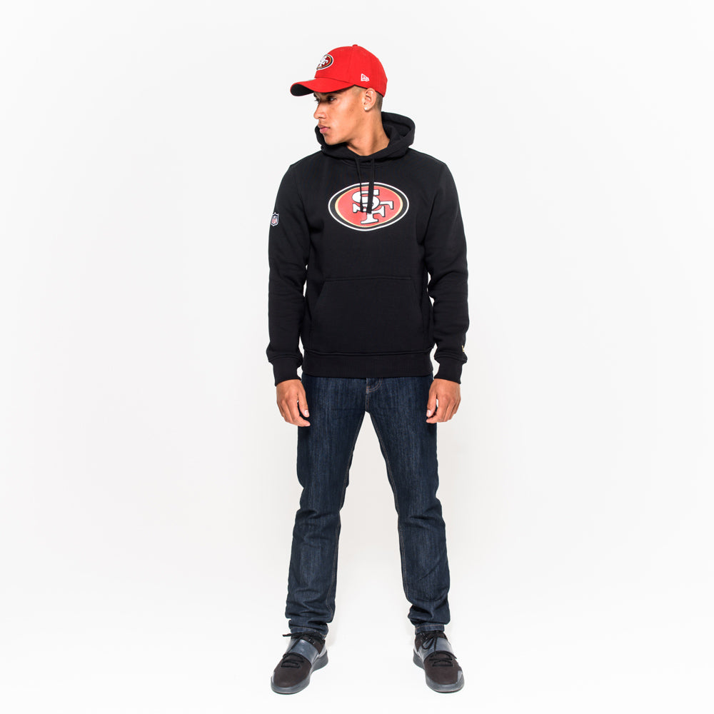 Felpa con cappuccio Team Logo San Francisco 49ers nera