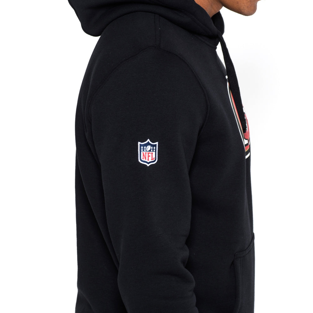 Felpa con cappuccio Team Logo San Francisco 49ers nera