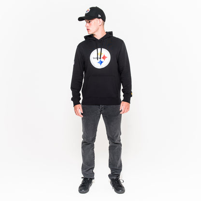 Felpa con cappuccio Pittsburgh Steelers Team Logo nera
