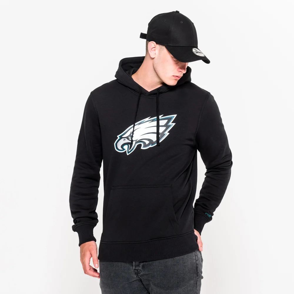Felpa con cappuccio Philadelphia Eagles Team Logo nera