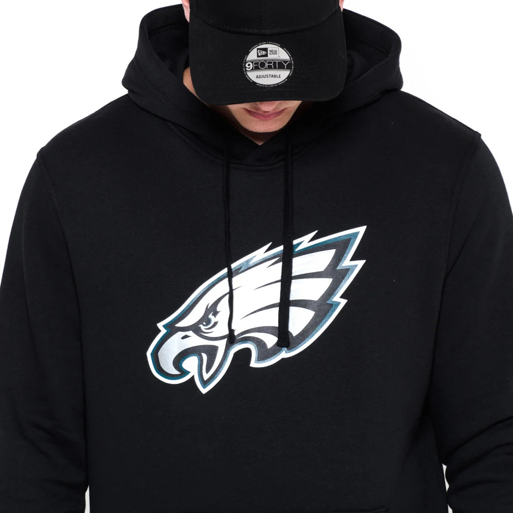 Felpa con cappuccio Philadelphia Eagles Team Logo nera