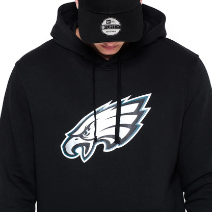 Felpa con cappuccio Philadelphia Eagles Team Logo nera