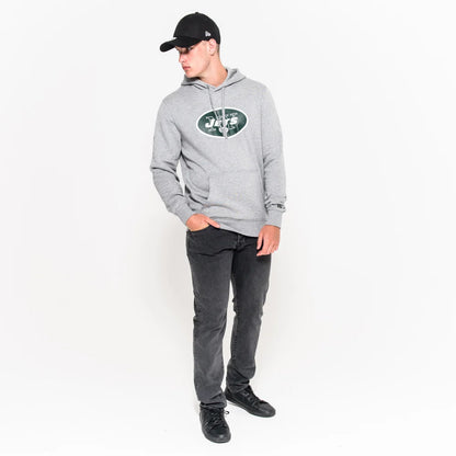 Felpa con cappuccio New York Jets Team Logo grigia