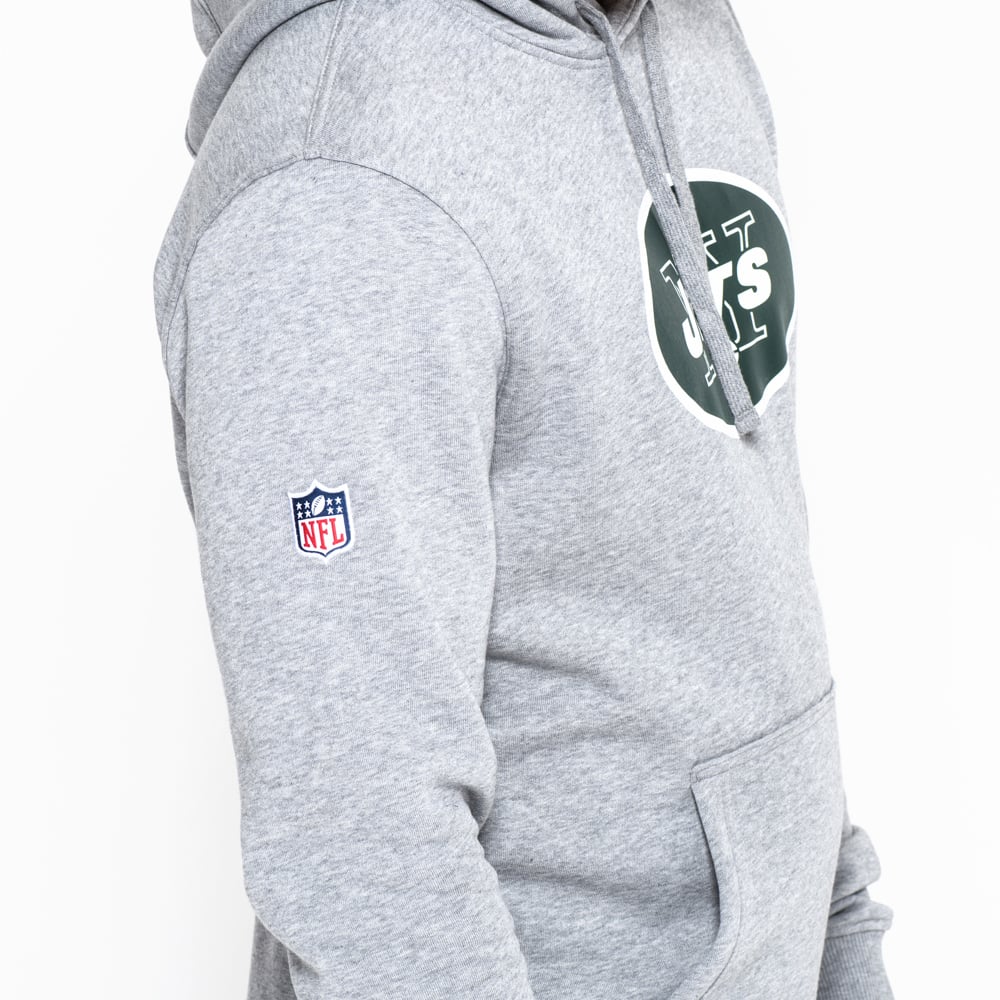 Felpa con cappuccio New York Jets Team Logo grigia