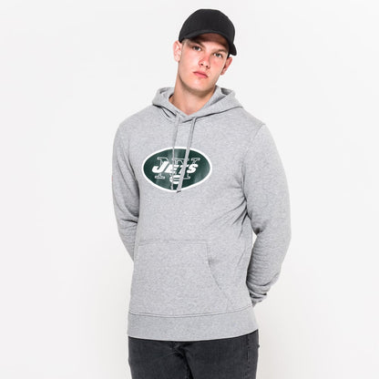 Felpa con cappuccio New York Jets Team Logo grigia