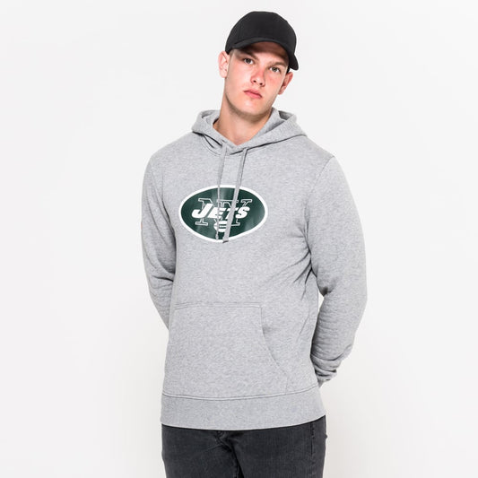 Felpa con cappuccio New York Jets Team Logo grigia