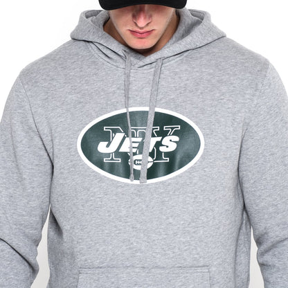 Felpa con cappuccio New York Jets Team Logo grigia