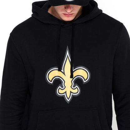 Felpa con cappuccio New Orleans Saints Team Logo nera