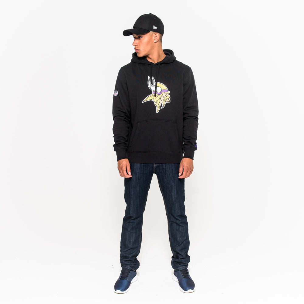 Felpa con cappuccio Minnesota Vikings Team Logo nera