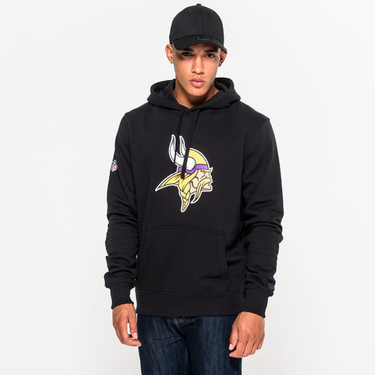Felpa con cappuccio Minnesota Vikings Team Logo nera