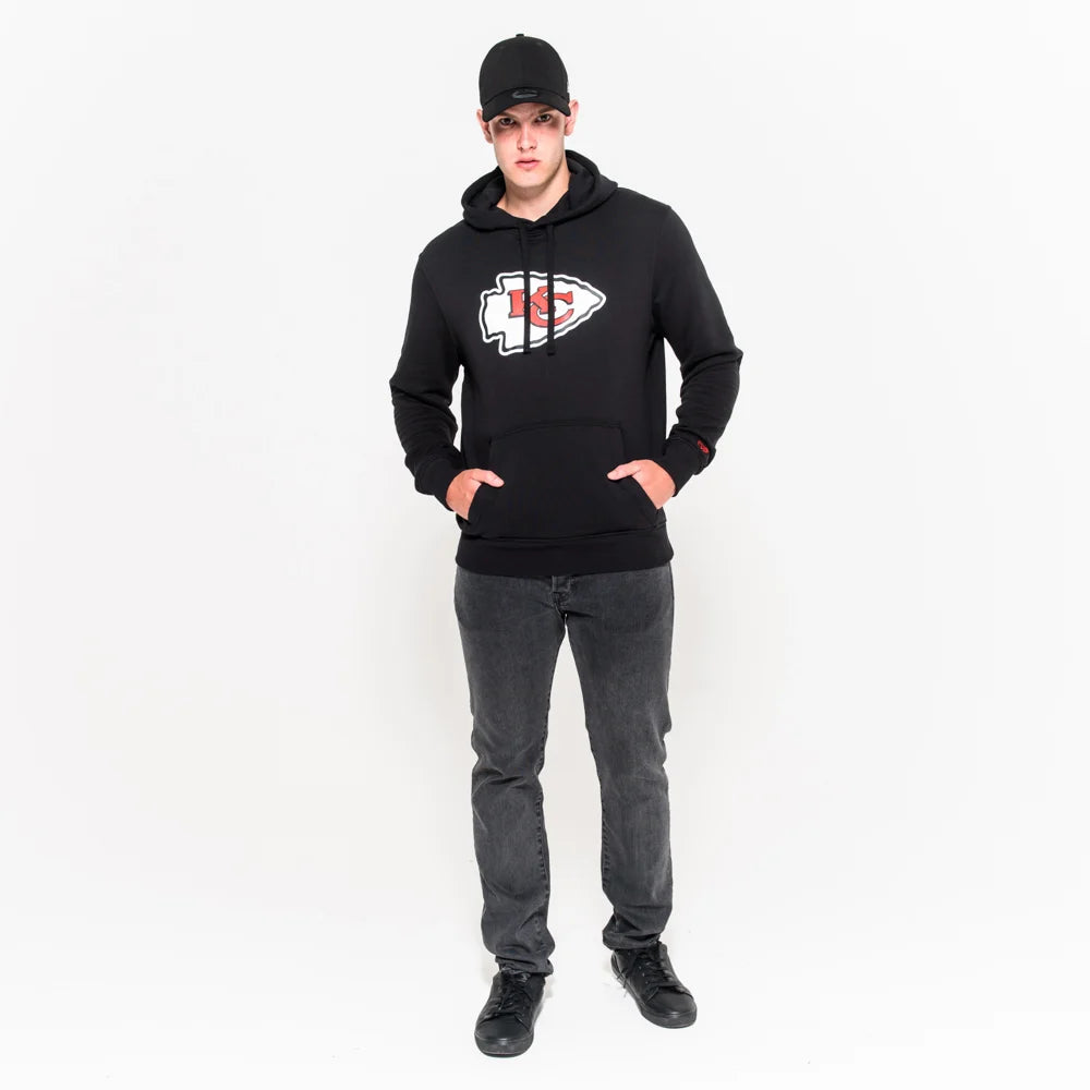 Felpa con cappuccio Kansas City Chiefs Team Logo nera