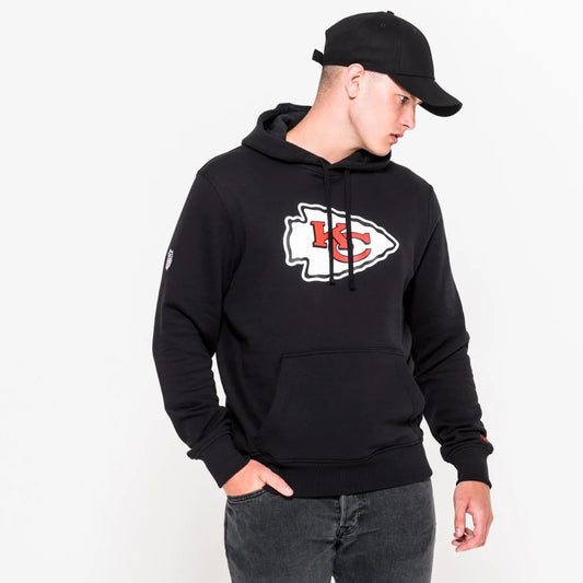Felpa con cappuccio Kansas City Chiefs Team Logo nera