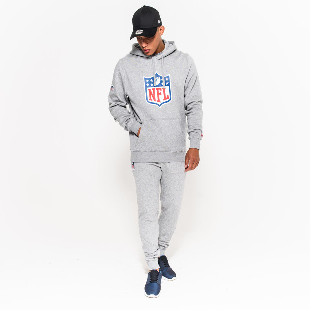Felpa con cappuccio NFL Logo grigia