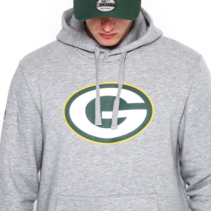 Felpa con cappuccio Team Logo Green Bay Packers grigia