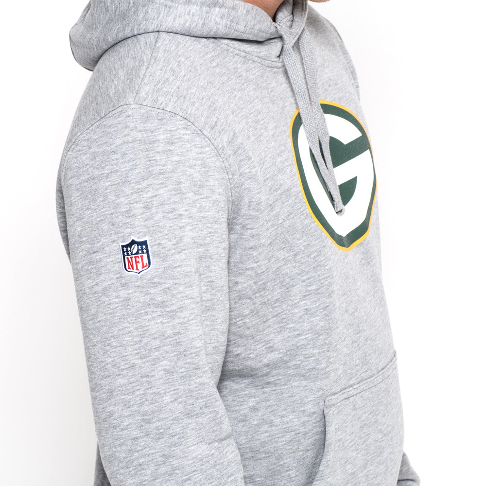 Felpa con cappuccio Team Logo Green Bay Packers grigia
