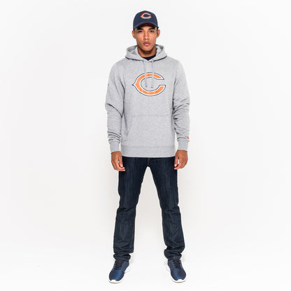 Felpa con cappuccio Chicago Bears Team Logo grigia