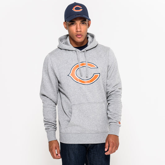 Felpa con cappuccio Chicago Bears Team Logo grigia