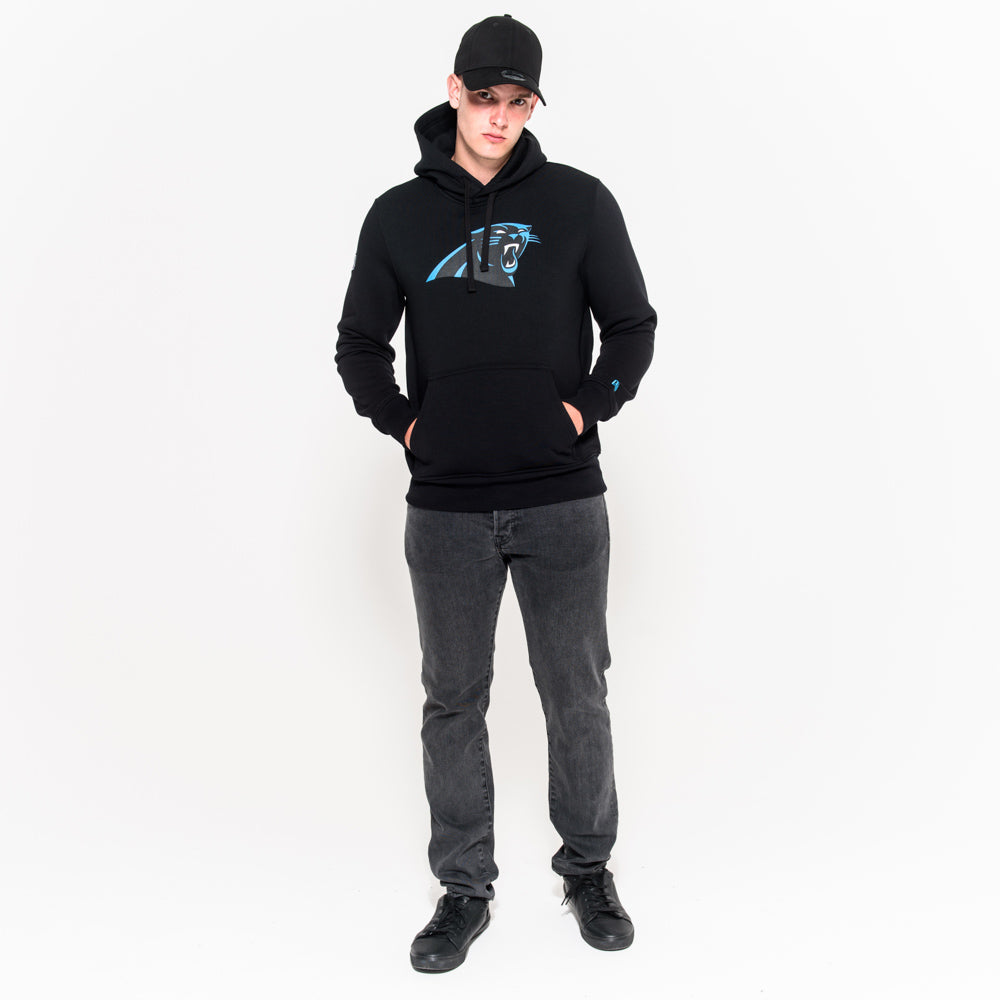 Felpa con cappuccio Carolina Panthers Team Logo nera