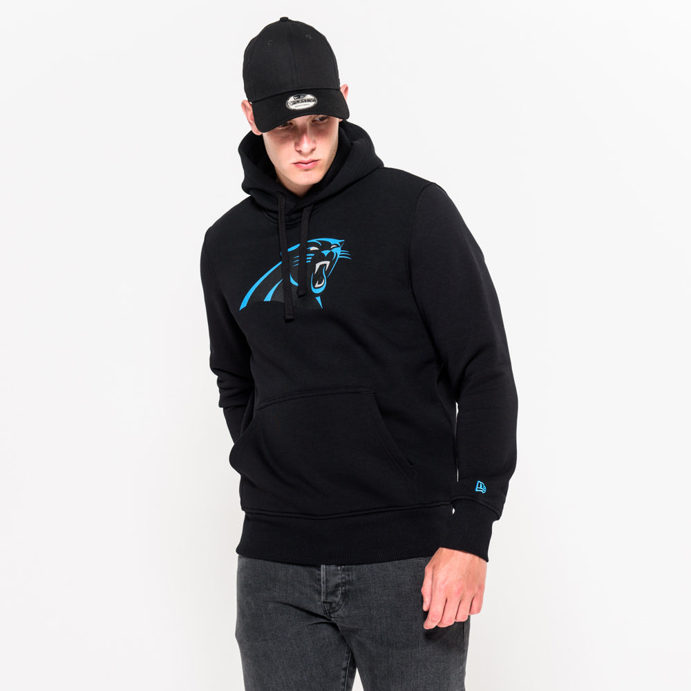 Felpa con cappuccio Carolina Panthers Team Logo nera