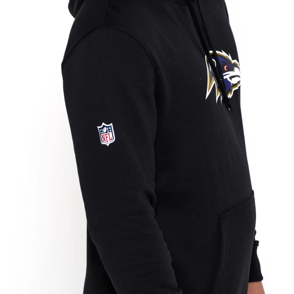Felpa con cappuccio Team Logo Baltimore Ravens nera