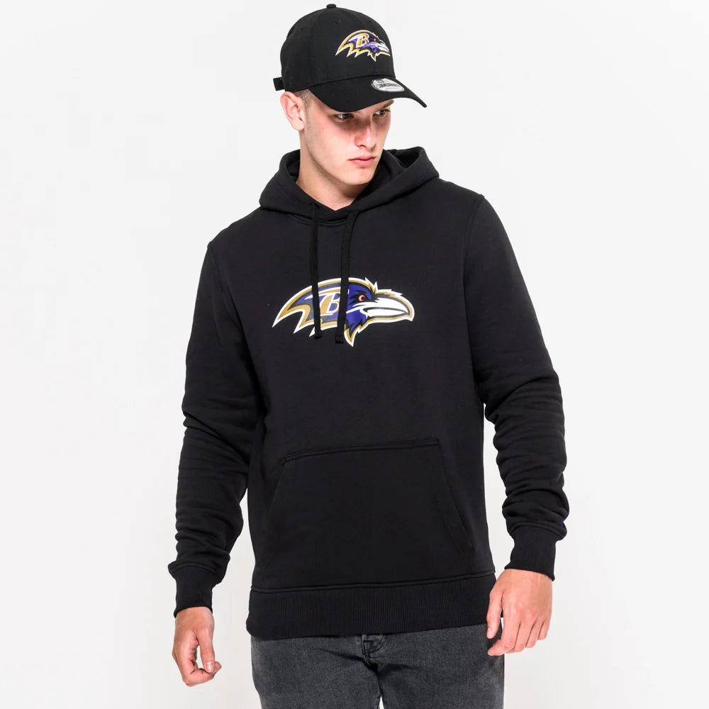 Felpa con cappuccio Team Logo Baltimore Ravens nera