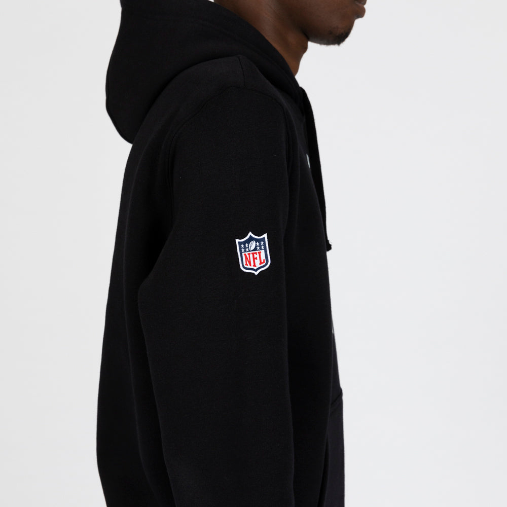 Felpa chiusa con cappuccio Team Logo Atlanta Falcons nera