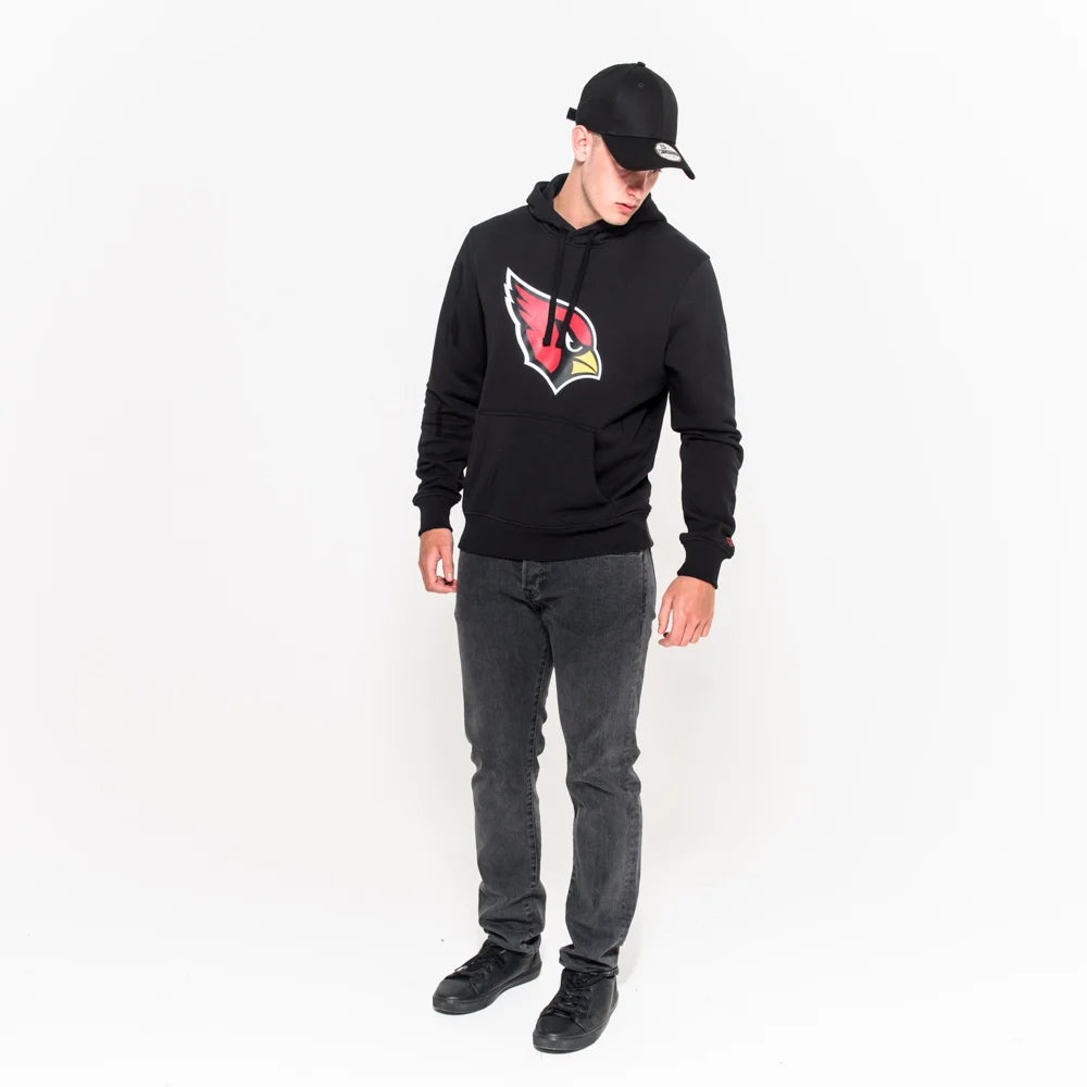 Felpa con cappuccio Arizona Cardinals Team Logo nera