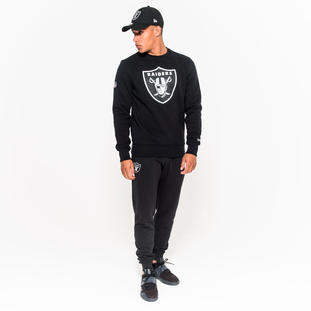 New Era Las Vegas Raiders Team Logo Black Crew Neck Hoodie