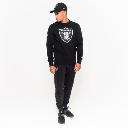 New Era Las Vegas Raiders Team Logo Black Crew Neck Hoodie