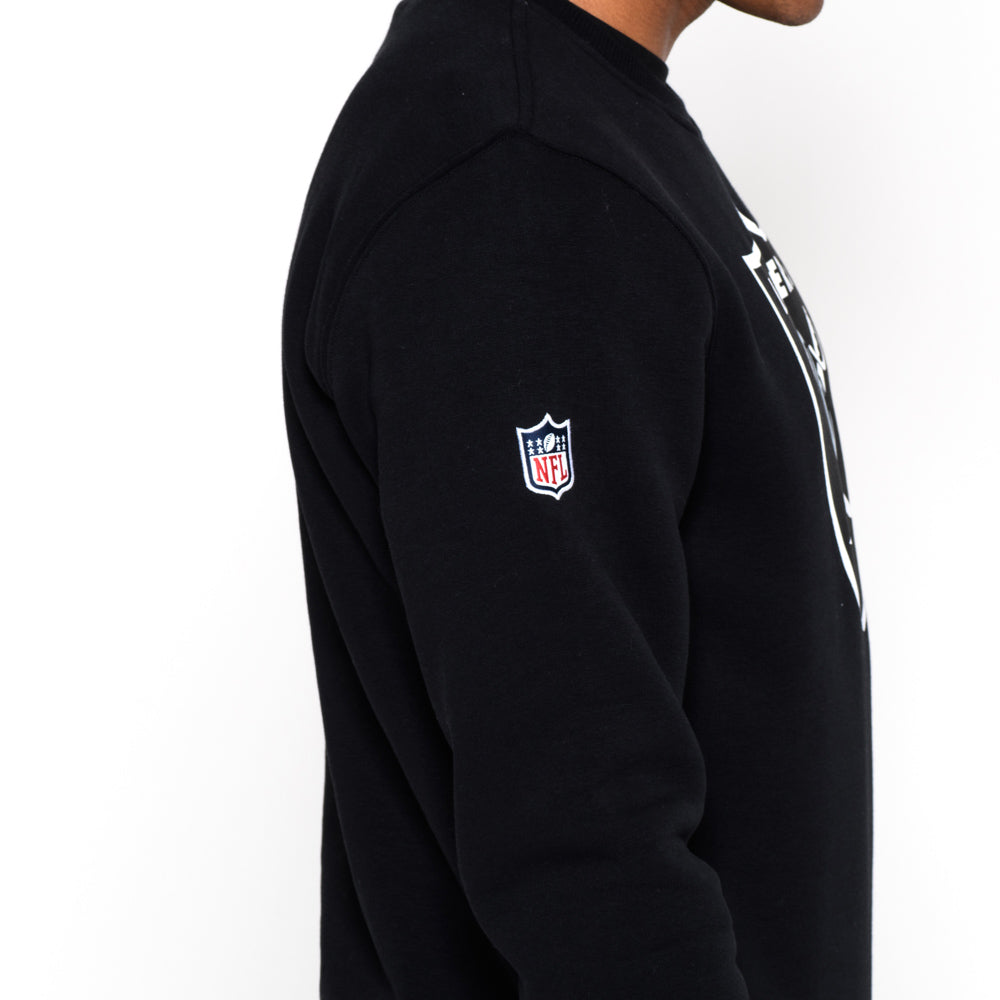 New Era Las Vegas Raiders Team Logo Black Crew Neck Hoodie