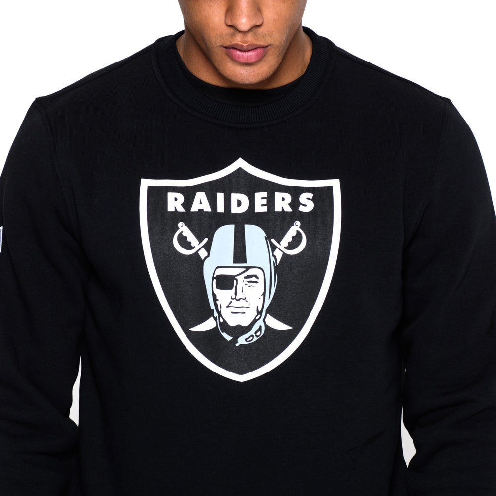 New Era Las Vegas Raiders Team Logo Black Crew Neck Hoodie