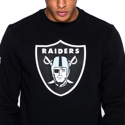 New Era Las Vegas Raiders Team Logo Black Crew Neck Hoodie
