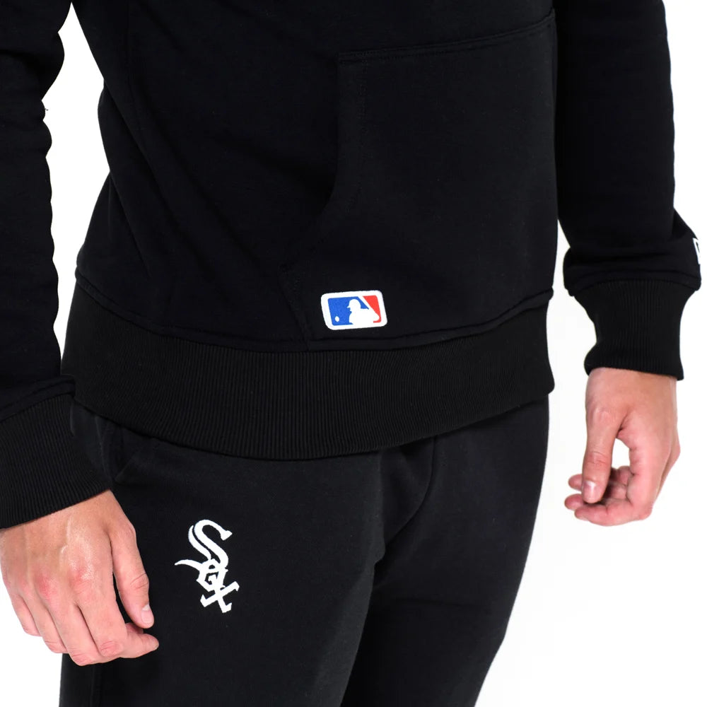 Felpa con cappuccio Chicago White Sox Logo nera