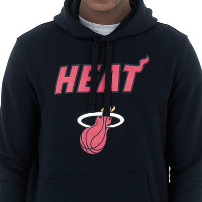 Felpa con cappuccio Miami Heat nera