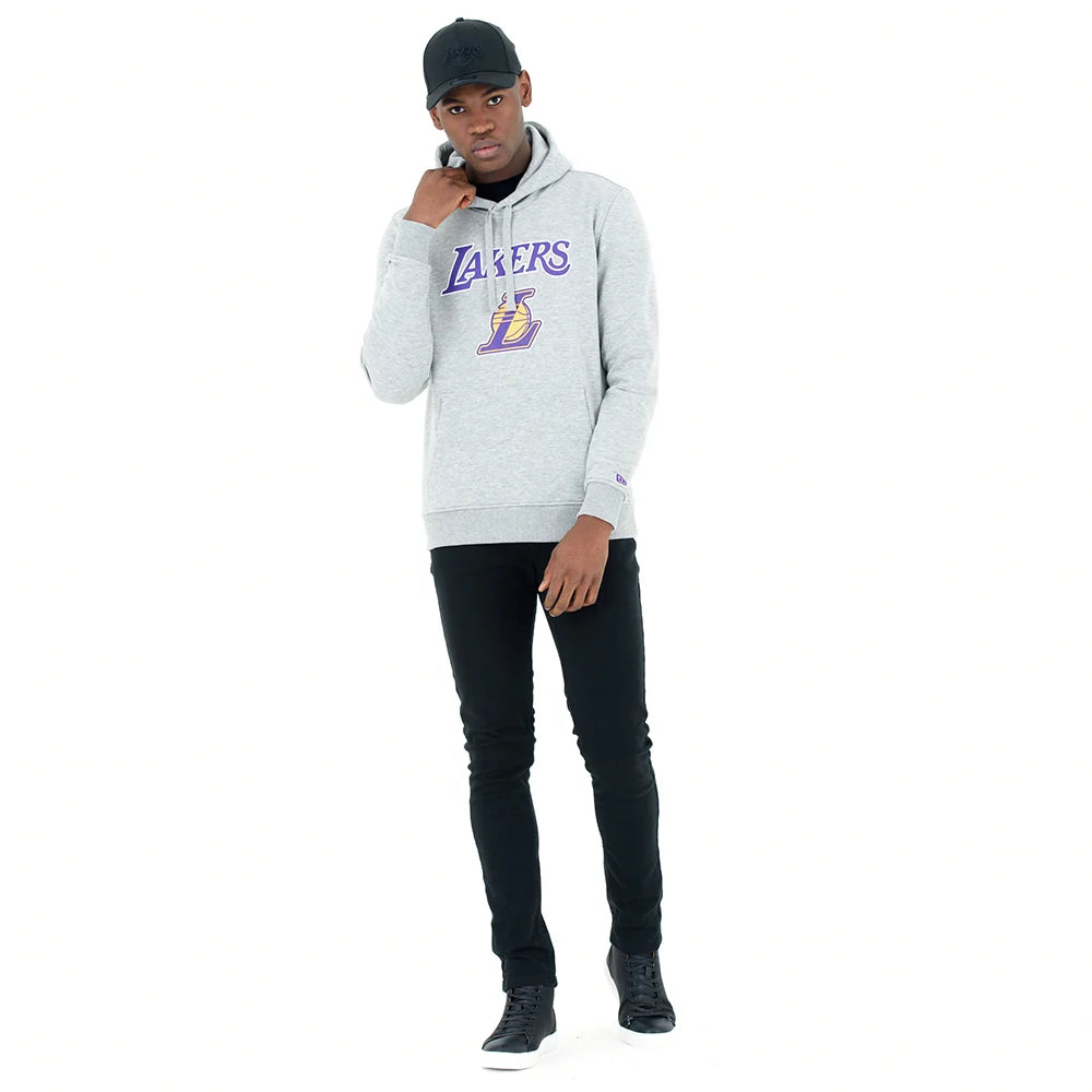 Felpa con cappuccio LA Lakers grigia