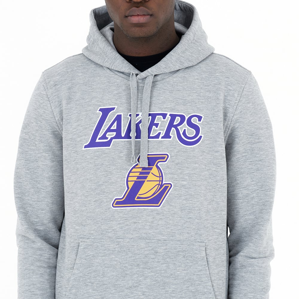 Felpa con cappuccio LA Lakers grigia