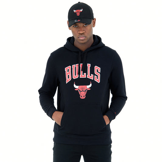 Felpa con cappuccio Chicago Bulls nera