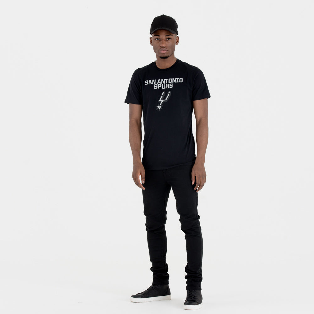 T-Shirt San Antonio Spurs Team Logo Nera
