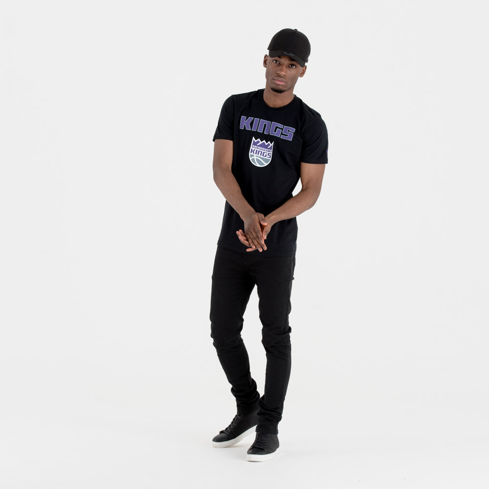 T-Shirt Sacramento Kings NBA Team Logo Nera